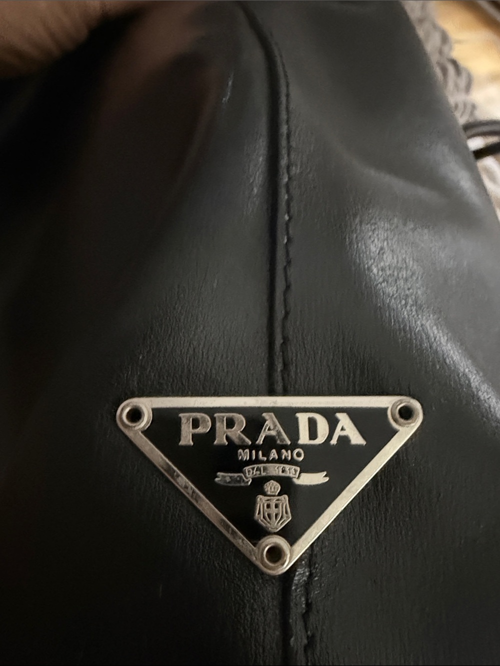 Prada Black Leather Tote - Vintage